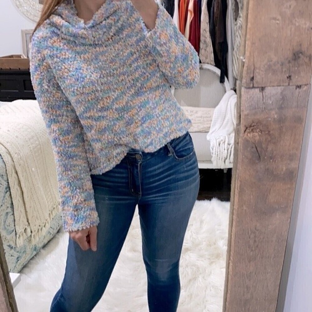 Jessica Simpson knit turtleneck sweater multicolor size xsmall